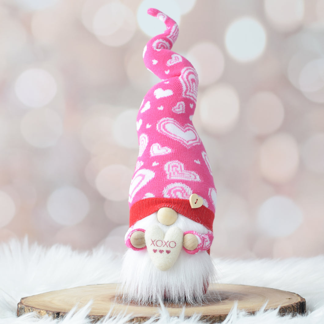 Pink Valentine Gnome